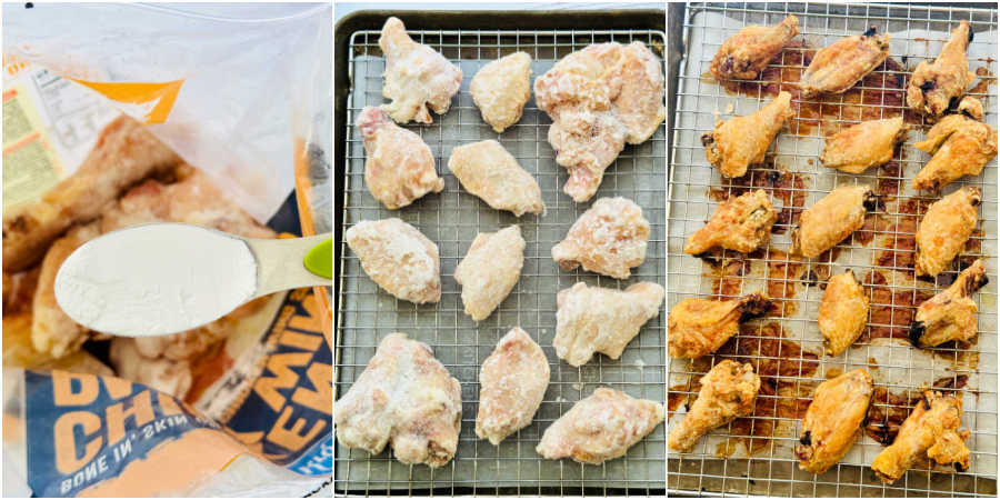 step by step photos for how to make crispy baked chicken wings